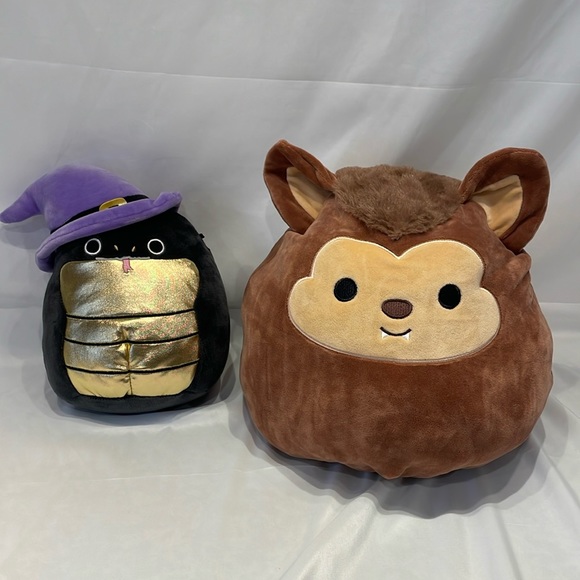 Quil the Vampire Owl/Wade the Werewolf Flipmallow & Fabi the Snake Squishmallows - Picture 1 of 13
